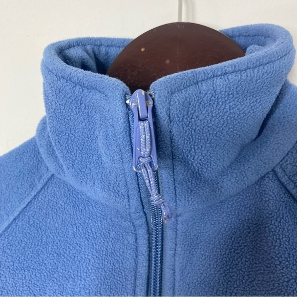 Columbia Size Small Zippered 2-Tone Fleece Jacket Blue Gorpcore Hiking Outdoor - Picture 5 of 8